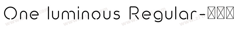 One luminous Regular字体转换